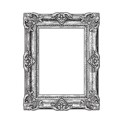 vintage frame ornament engraving woodcut vector illustration