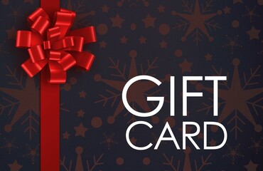 Gift card with festive bow
