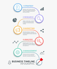 Timeline infographic template. Vector illustration. can be used for workflow layout, banner, diagram, number options, web design.