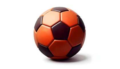 Naklejka premium A photo realistic brown soccer ball icon symbol vector.