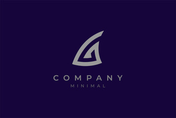 Initial Letter G Shark Logo, modern Letter S with sharkfin combination, vector illustration