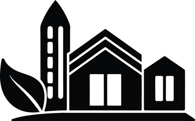 eco buildings vector icon.eps