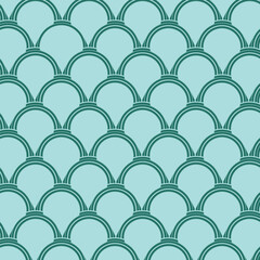 Seamless pattern with circles in turquoise colors
