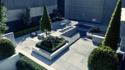 A Tranquil Urban Oasis, Modern Garden Design and Architectural Harmony