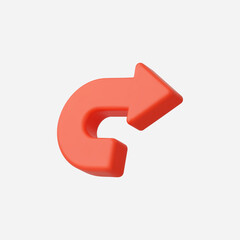 3d Realistic Return icon vector Illustration