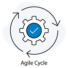 Agile Cycle icon, Driving Innovation Through the Agile Cycle, Adaptive Progress Mastering the Agile Development Loop