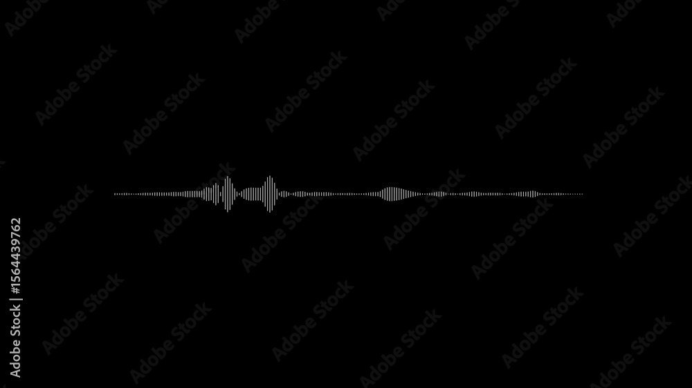 Poster animated visualization of audio waveform. audio waveform animation shows sound frequency. sound wave