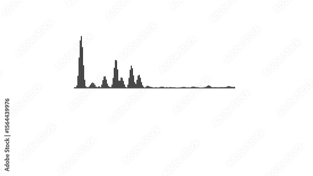 Poster sound wave spectrum displaying digital audio frequency visualization seamlessly. equalizer shows bal