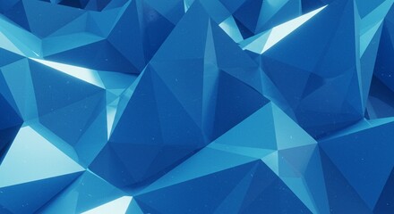 Obraz premium Abstract blue polygon background