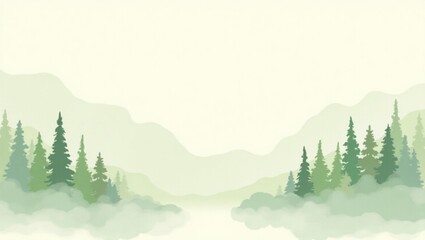 Fototapeta premium Minimal Hand-Painted Nature Art