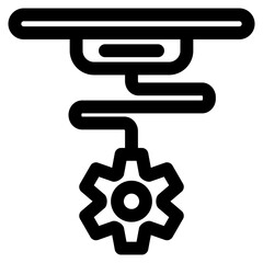 3D Printer Outline Icon