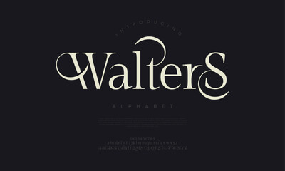 Decorative serif font with dramatic swashes and refined elegance, ideal for luxury branding and premium titles