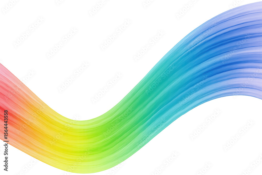 Leinwandbilder Smooth colorful wave undulating on transparent backdrop, generating dynamic abstract visual movement