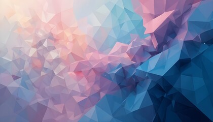 : Soft Harmony: Abstract Geometric Shapes in Pastel Color Palette