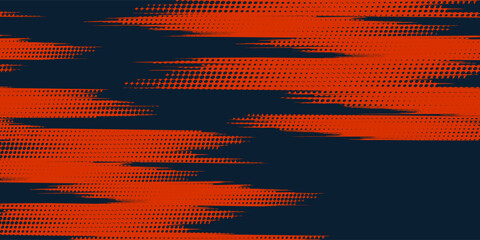 Fototapeta premium Halftone dots red and blue color pattern gradient grunge texture background. Dot pop art comic sport style vector illustration. grunge vector dots