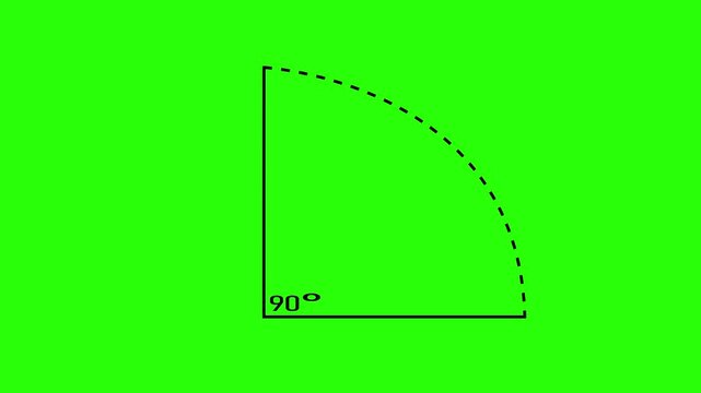 Angle 90 degrees icon , Rotation Degree icons , geometric mathematical angle radian of 90 rotation arrow symbol,
