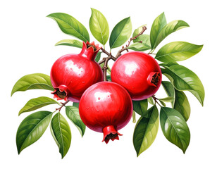red apples on a branch
