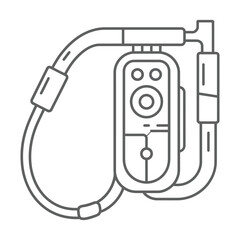 Icon Water Heater. Editable Simple Line Style Bathroom Symbol

