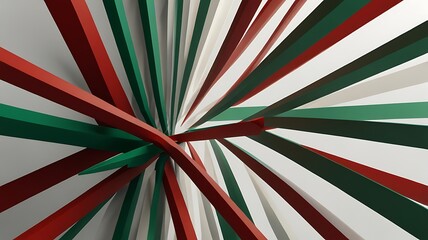 Red green white abstract explosion image