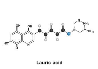 Chemical structure diagram of a complex organic molecule with multiple rings and functional groups