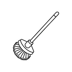 broom isolated on white