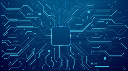 Deep Learning Circuit Board Illustration