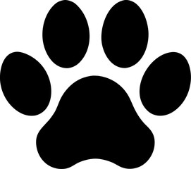 Dog and Cat paw print icon transparent and vector illustration.