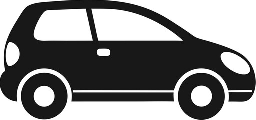 Convertible Car Vector Icon in Flat Minimal Style for Automotive and App UI Design
