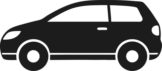 Convertible Car Vector Icon in Flat Minimal Style for Automotive and App UI Design

