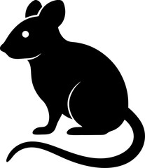 Mouse rat silhouettes set, large pack of vector silhouette design, isolated