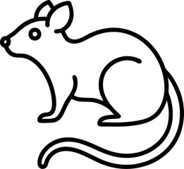 Simple cartoon mouse icon