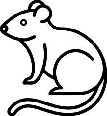 Simple cartoon mouse icon