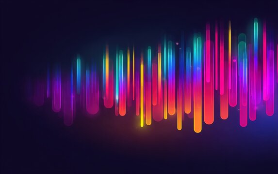 Night dance party music layout design template background with dynamic gradient style. Colorful neon electro style vector for concert disco, club party, event flyer invitation, cover festival poster