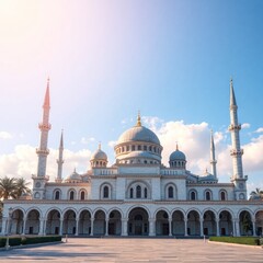 Naklejka premium copy space for text background mosque concept