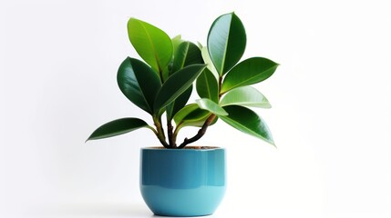 Potted green houseplant with lush leaves, a natural decoration bringing growth and flora into any home