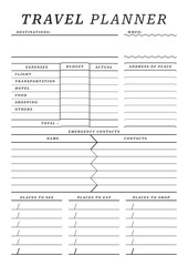 Creative Travel Planner Template Pages