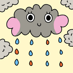 clouds and rain There is a background