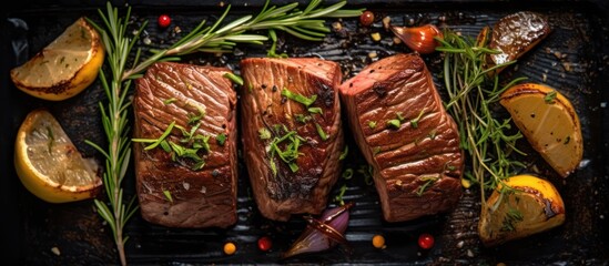 Grilled steak and vegetables: a healthy and gourmet dinner