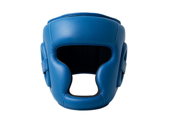 Blue boxing headgear isolated on transparent background