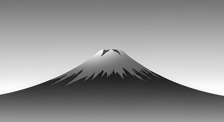 Simple grayscale illustration of a mountain peak.