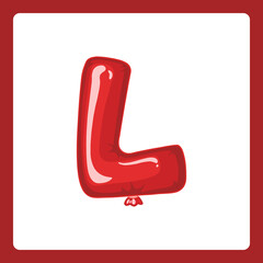 Alphabet balloons L