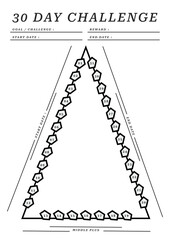 30 Day Challenge Planner Template Pages