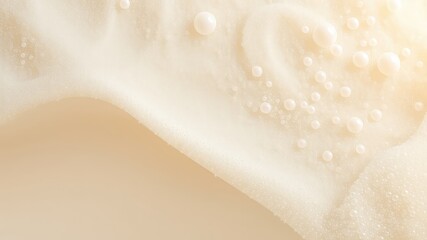 Creamy Texture with Droplets Demonstrates Elegant Hydration, Ideal for Cosmetic Packaging and Skincare Product Photography