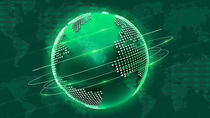 globe on abstract background	
