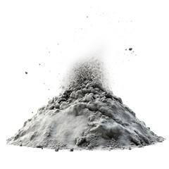 Flour Pile Amazing Cutout Fine Details White Powder - Ready to use PNG Cutout Premium Isolated Image [Transparent Background PNG].