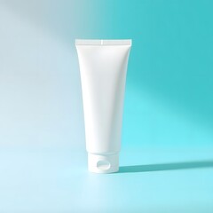 Isolated cosmetic cream tubes and milk glasses with blank white packaging for beauty and hygiene products