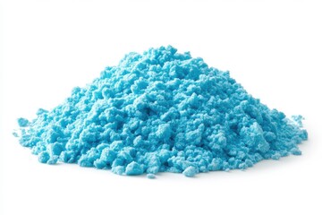 Heap of blue powder pigment for art, cosmetics, or industrial uses.