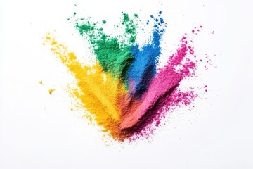 Colorful powder explosion on background for holi festival, graphic design, and vibrant art projects.