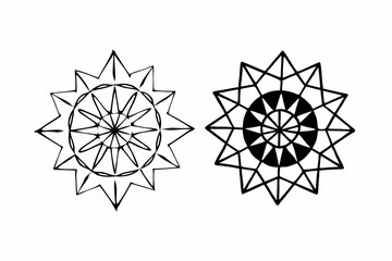 vector illustration of a mandala set