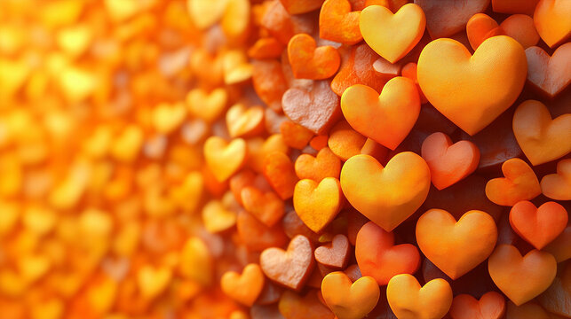 Valentine&rsquo;s themed horizontal web background with hearts